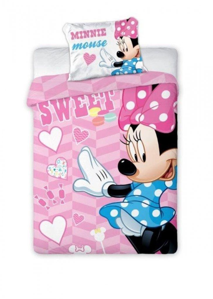 2 Tlg Kinderbettwäsche 100X135 40X60 Mit Minnie Mouse Motiv  Rosa von Bettwäsche Minnie Mouse 100X135 Bild