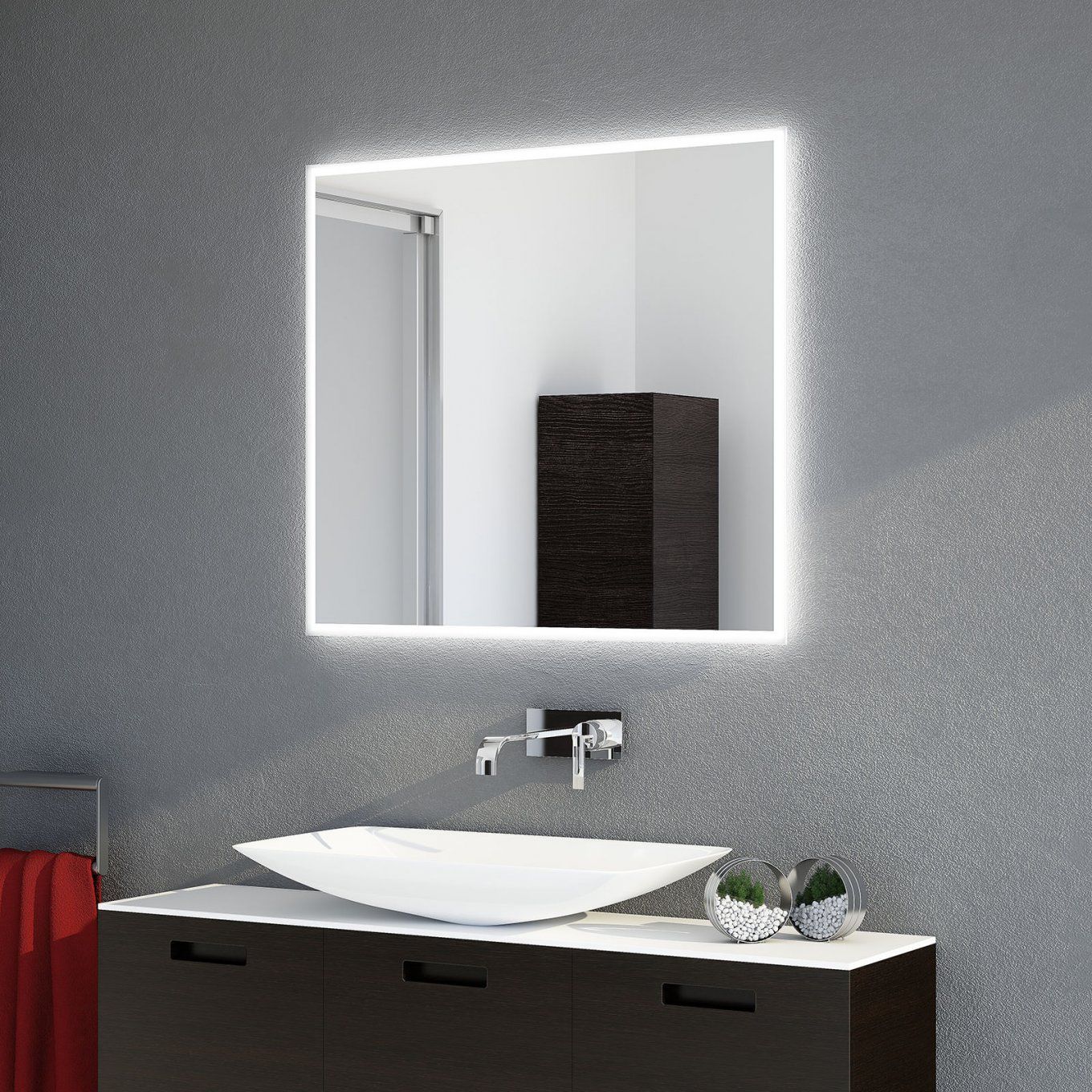 Badspiegel Nach Maß Und Hochwertige Badbeleuchtung Ab Werk von Led Spiegel Mit Steckdose Photo
