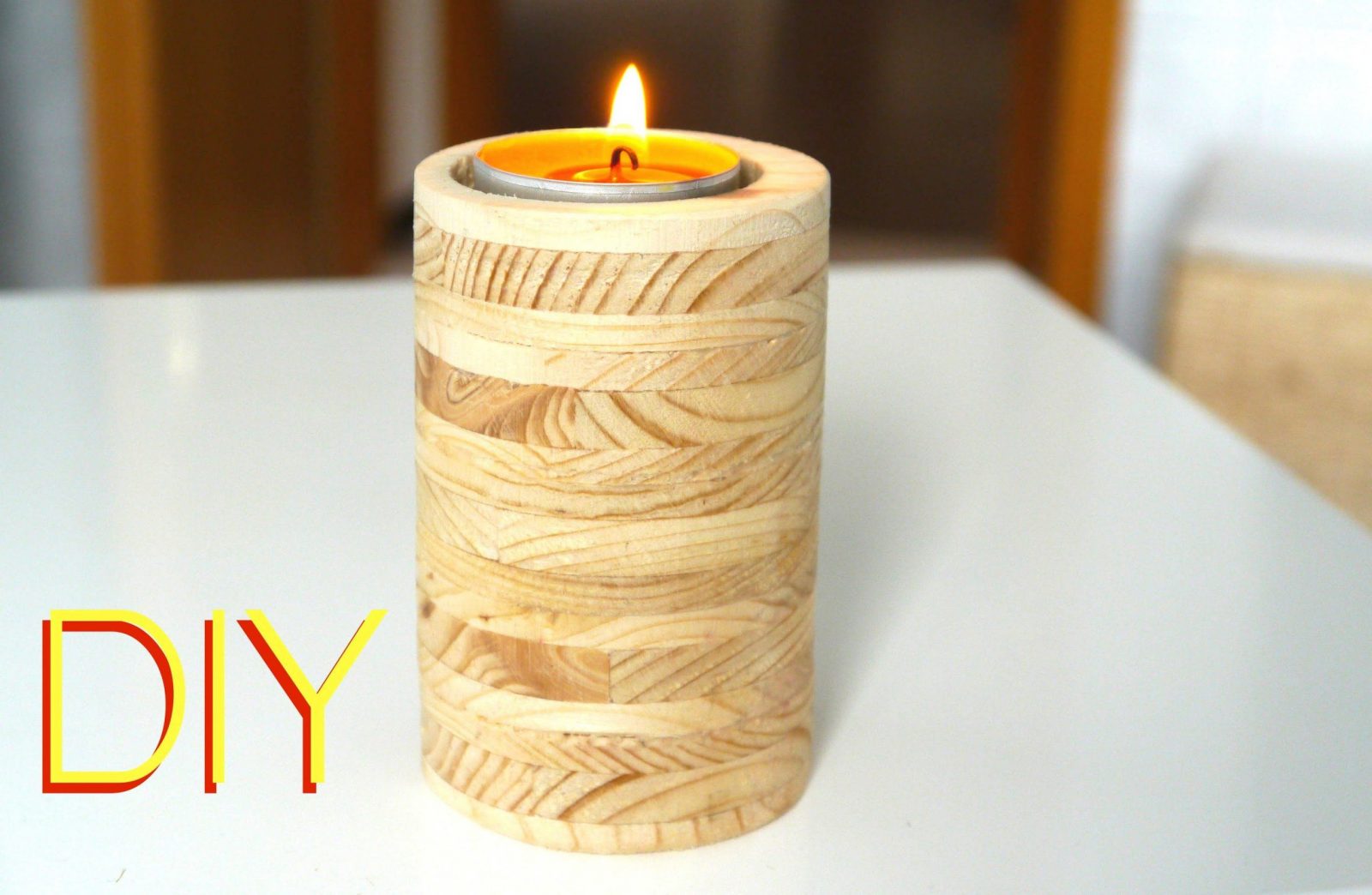 Diy ☆ Kerzenständer Aus Holz Anleitung  Youtube von Holz Kerzenständer Selber Machen Bild
