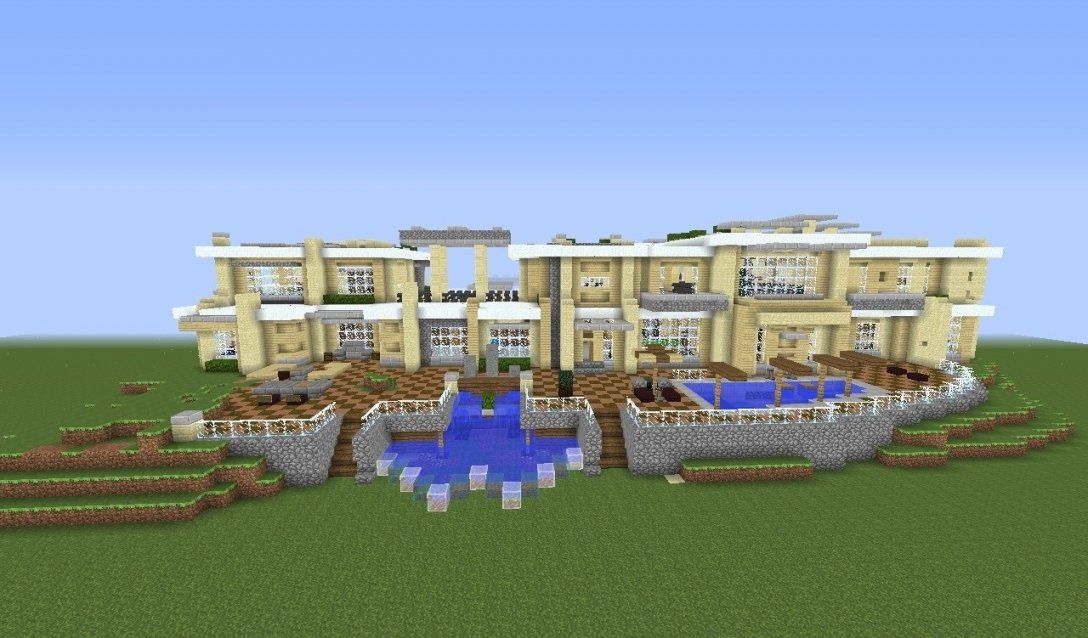 ᐅ Große Sandsteinvilla In Minecraft Bauen  Minecraftbauideen von Minecraft Bauideen Zum Nachbauen Photo