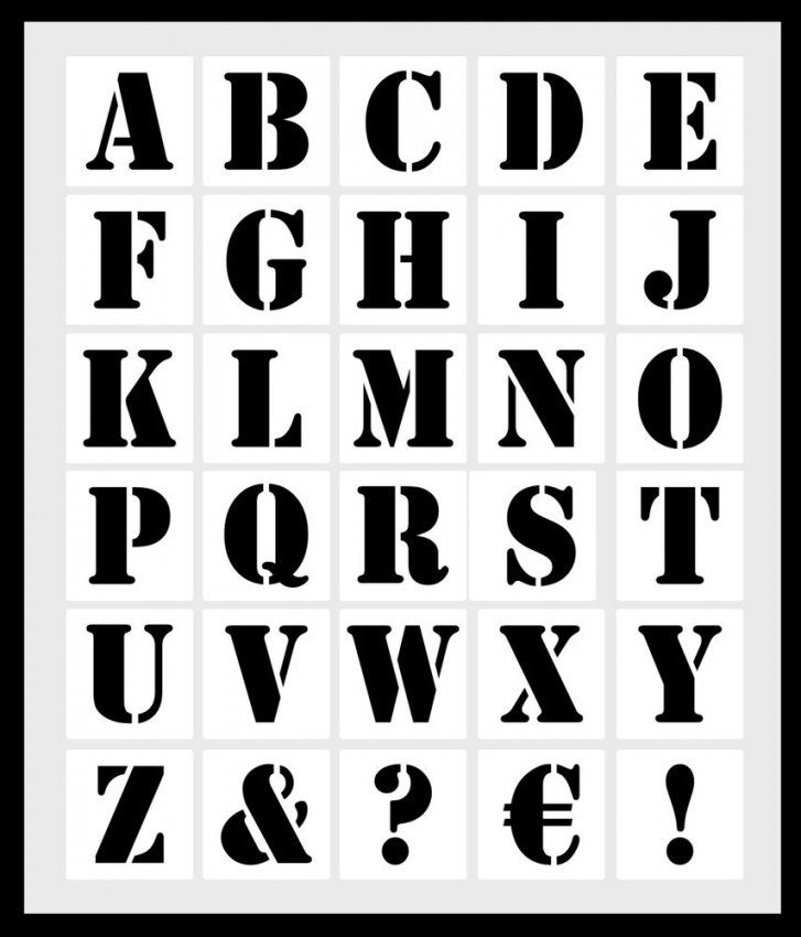 Einzelne Buchstaben 10Cm Hoch ○ Abc Wand  Mal Textil  Schablonen von Buchstaben Schablonen Für Die Wand Photo