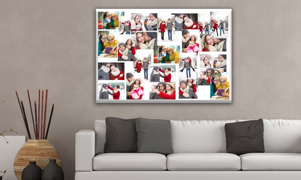 Fotocollage Wand Ideen Mit Fotos Auf Leinwand Leinwand Mit ...