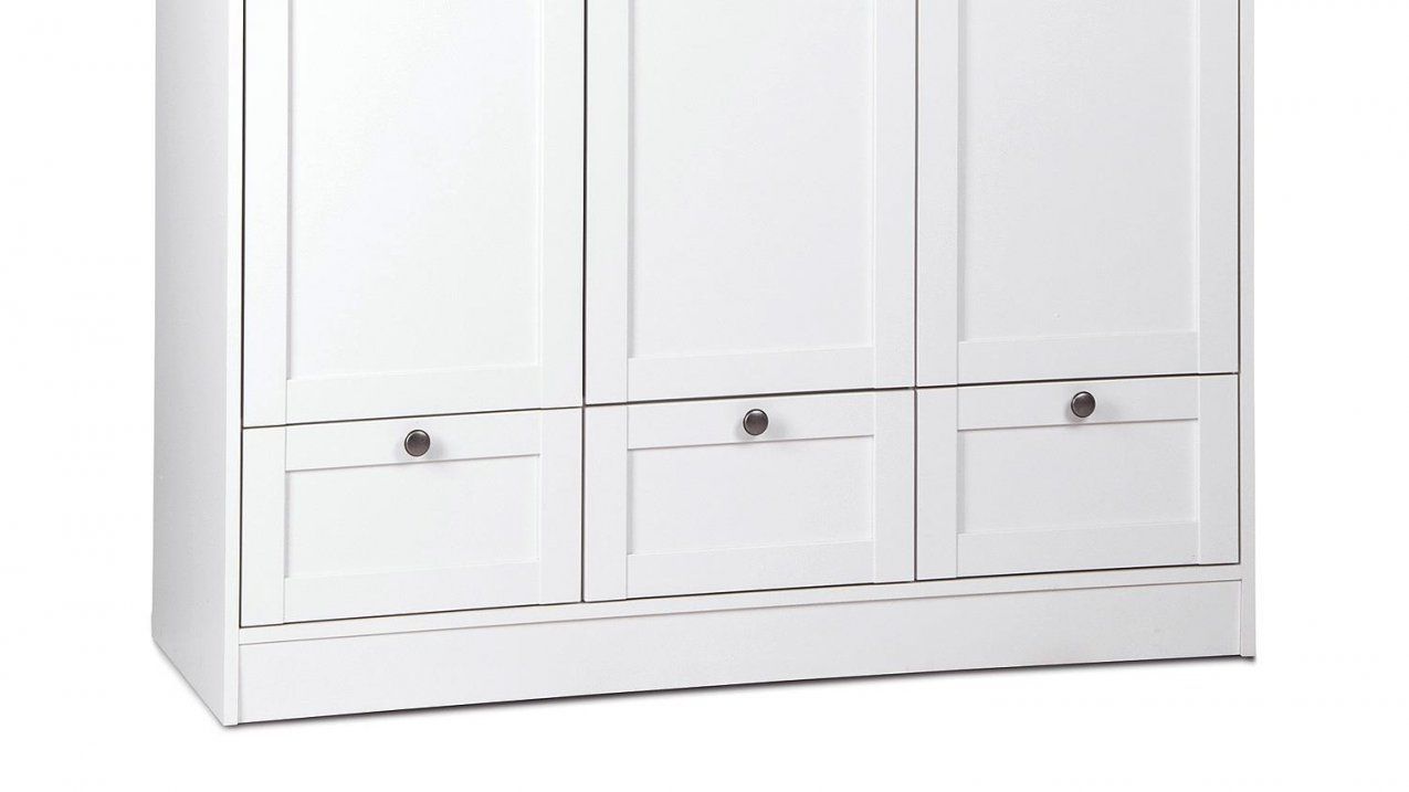 Kleiderschrank Landwood Drehtürenschrank In Weiß 3Türig Landhausstil von Schrank Weiß 120 Breit Photo