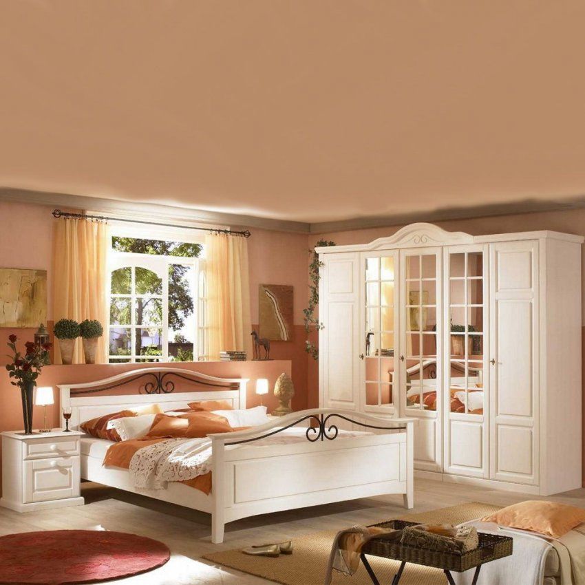 Komplettes Landhaus Schlafzimmer Mariana  Pharao24 von Schlafzimmer Im Landhausstil Weiß Bild
