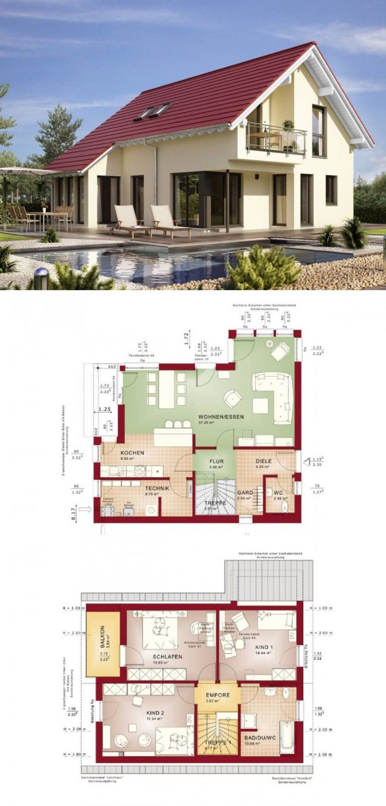 Modernes Haus Mit Satteldach  Einfamilienhaus Edition 1 V5 Bien von Bien Zenker Edition 1 Bild