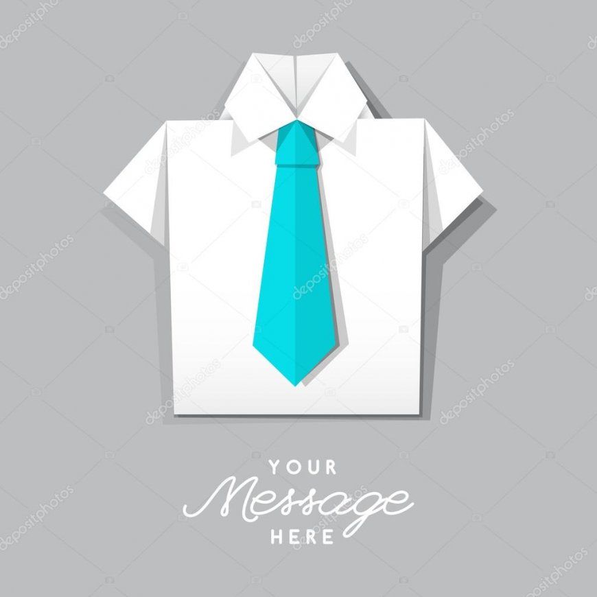 Origami Hemd Mit Krawatte — Stockvektor © Redcollegiya 113670090 von Origami Hemd Mit Krawatte Photo