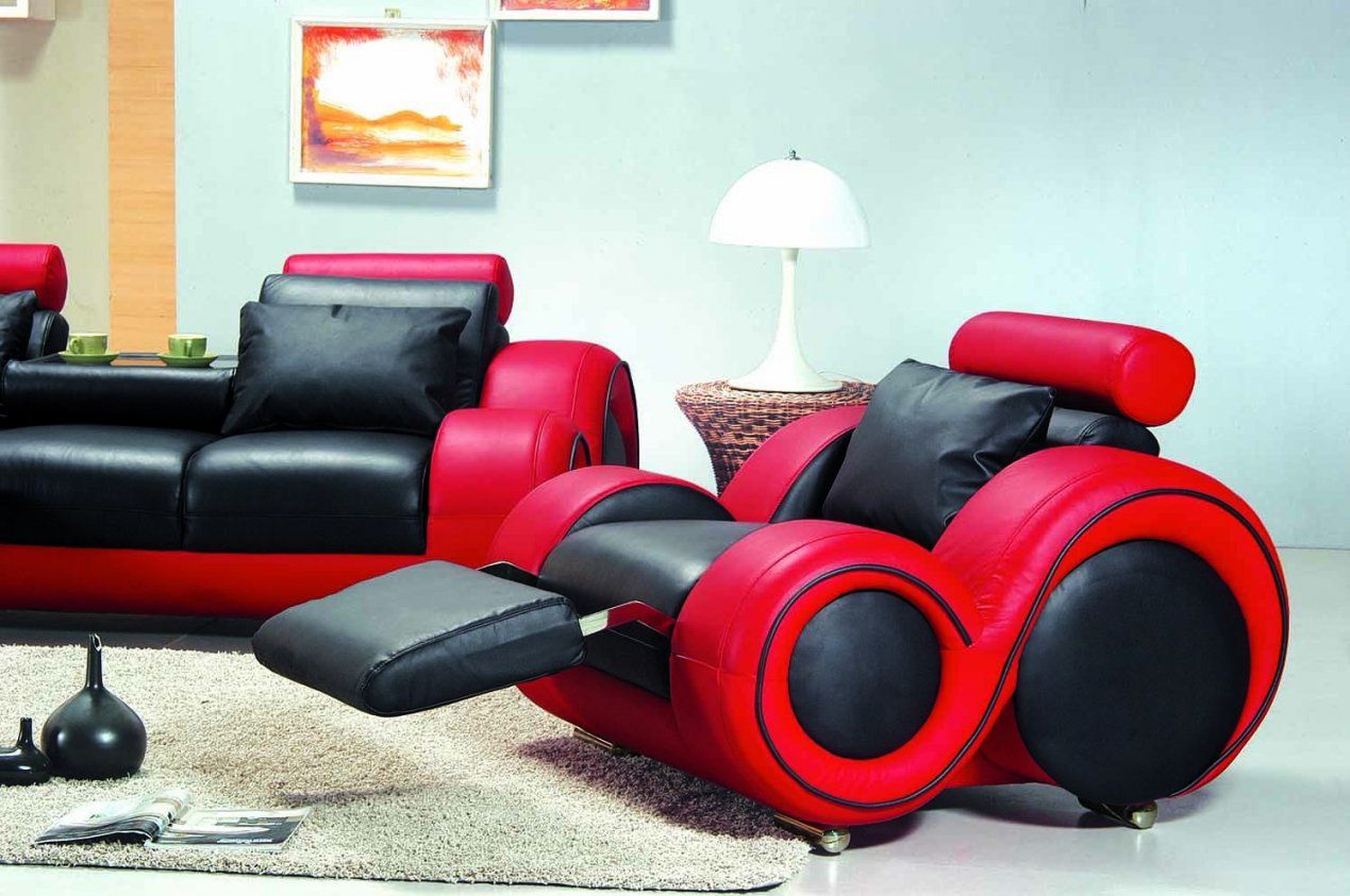 Tosh Furniture Modern Black And Red Sofa Set  Flap Stores von Red And Black Furniture Bild