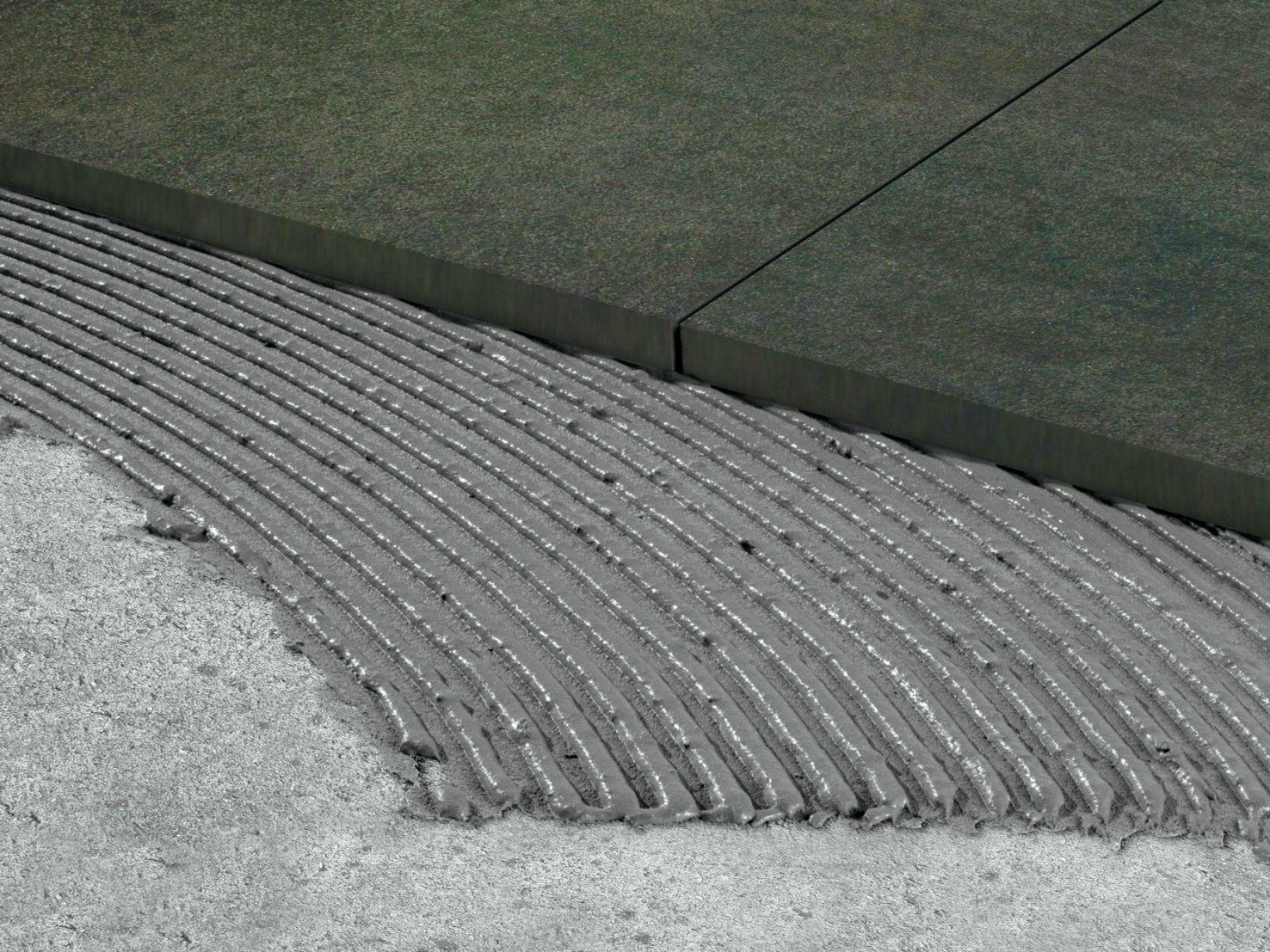 Verlegung Von Fliesen Im Außenbereich – Systeme  Fliesen Und von Betonplatten Auf Beton Kleben Bild