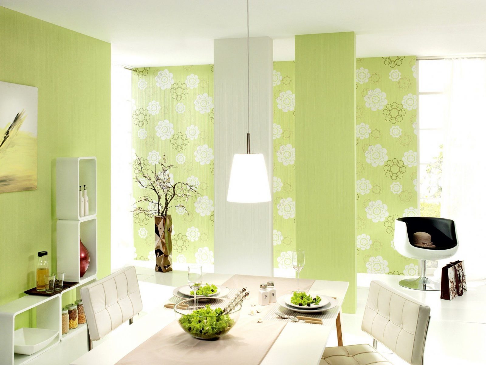 Wände Streichen Ideen Wohnzimmer Grün Hell Gardinen Beige Drei Und von Wand Grün Streichen Ideen Bild