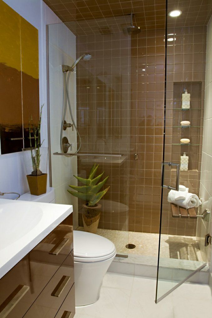 33 Ideen Für Kleine Badezimmer  Tipps Zur Farbgestaltung von Badezimmer Fliesen Braun Beige Bild