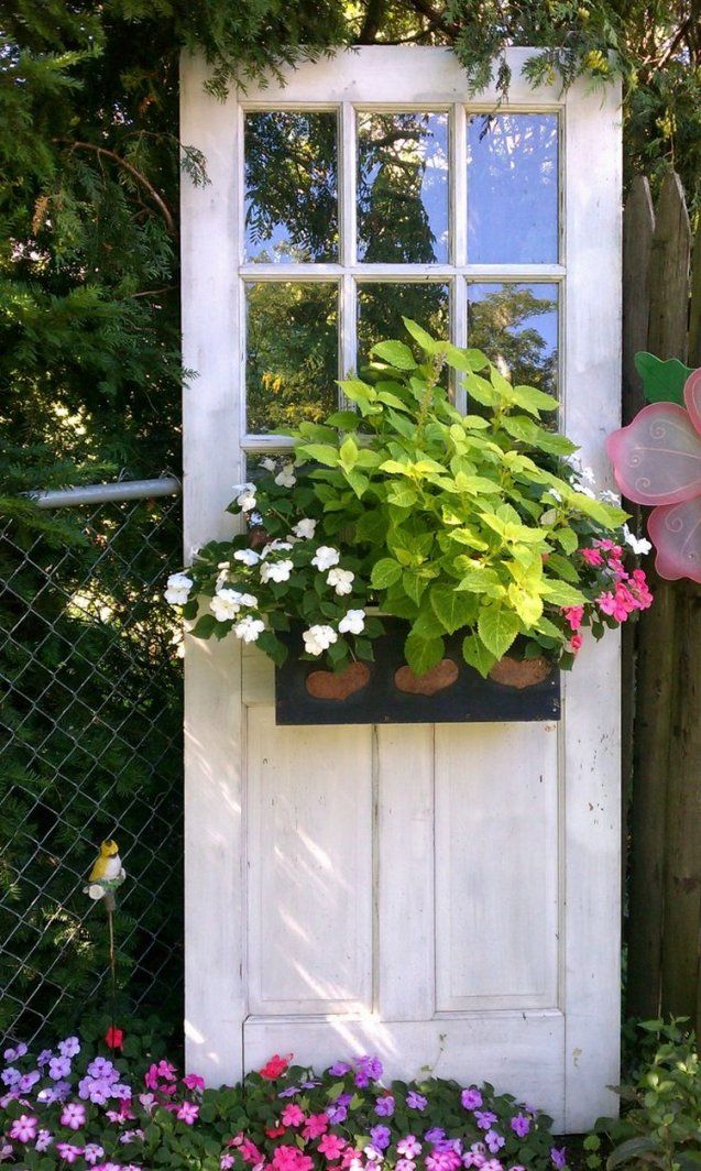 55 Ideen Für Gartendeko Aus Alten Fenstern Und Türen von Ideen Mit Alten Türen Bild