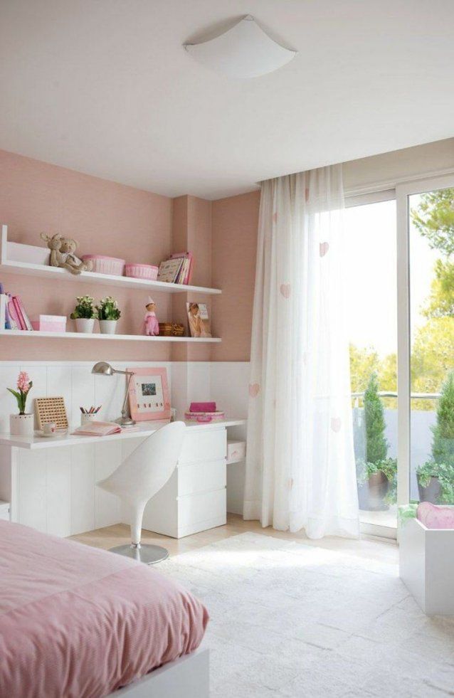 Altrosa Wandfarbe Modern Schlafzimmer Schreibtisch Weiss Vorhang von Coole Gardinen Für Jugendzimmer Photo
