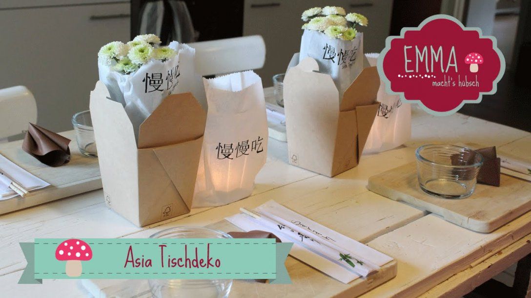 Asiatische Tischdeko  Youtube von Asiatische Deko Selber Machen Photo
