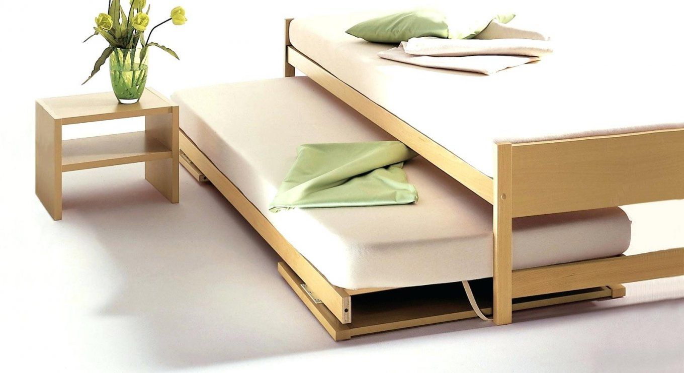 Ausziehbett Unglaubliche Ideen Bett Mit Gleiche Hohe Holz Und von Ausziehbett Gleiche Höhe Ikea Bild