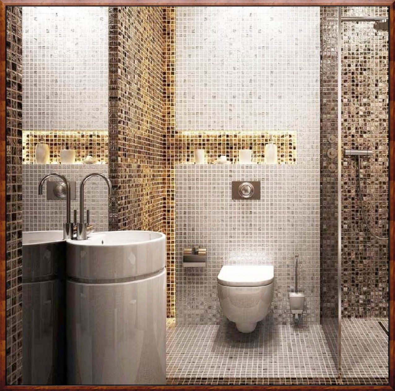 Badezimmer Fliesen Mosaik Ideen Bilder Best Of Bad Braun von Mosaik Fliesen Bad Türkis Bild