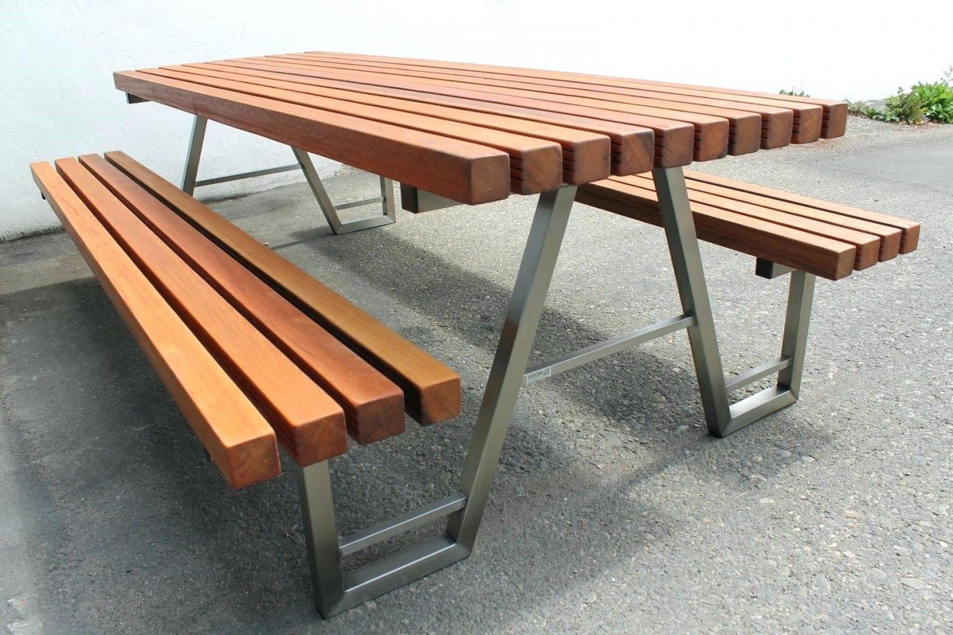 Bank Tisch Kombination Gartenbank Bauanleitung Bauplan Holz von Bank Tisch Kombination Holz Photo