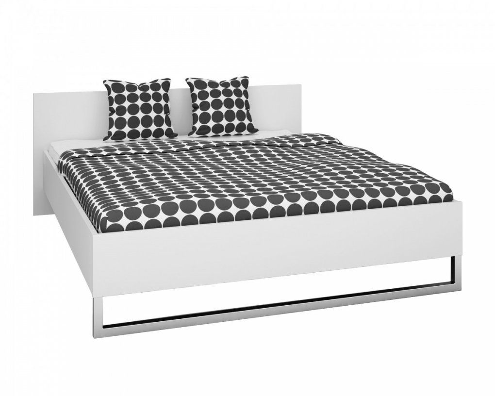 Bett 140X200 Cm In Weiß  Bettgestell Im Modernen Design  Dänisches von Halbhohes Bett Dänisches Bettenlager Photo
