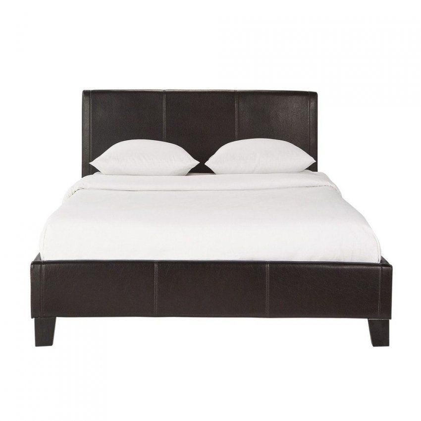 Bett In Lederoptik Mit Lattenrost 140 X 190 Cm Braun Zen  Kaufen von Lattenrost 140 X 190 Bild