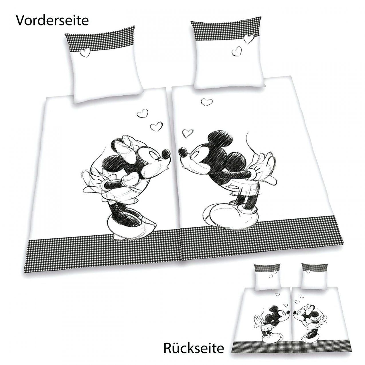 Bettwasche Minnie Mouse Partner Mickey Und Doppelpack 1 X Baby Bibe von Micky Maus Bettwäsche 100X135 Photo