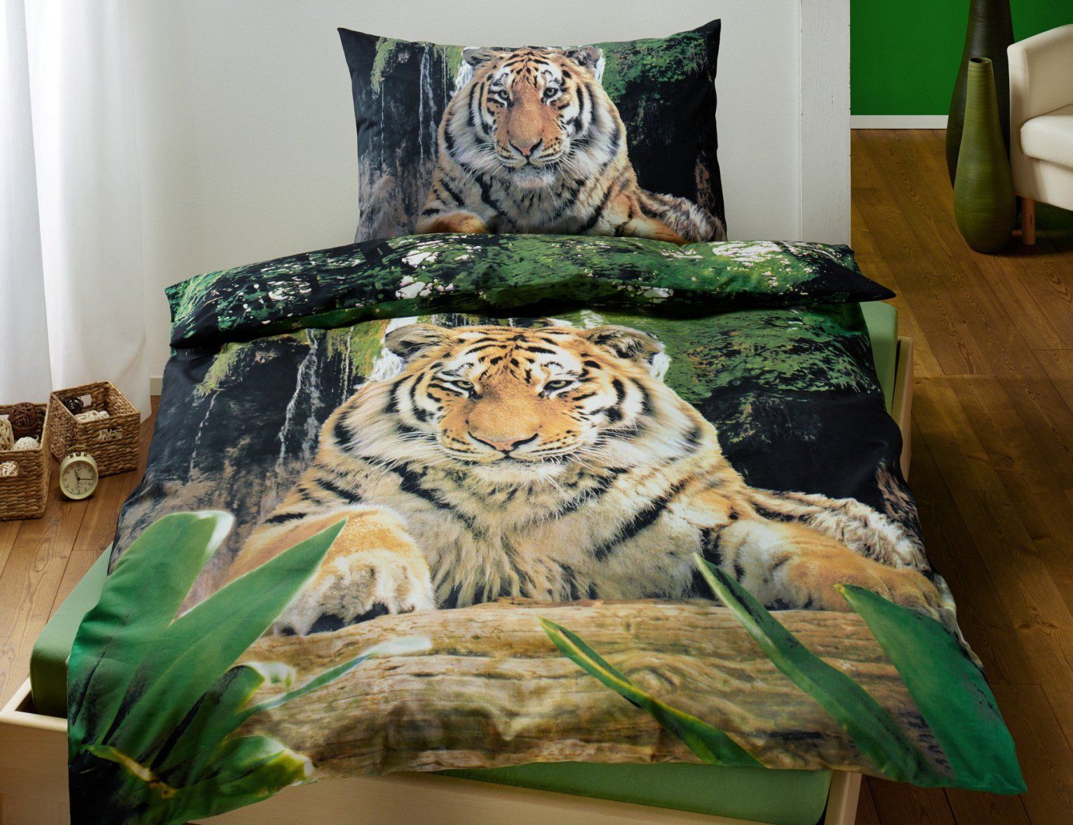 Bettwäsche Mit Tigermotiv Fotodruck Günstig  Bettwaeschech von Bettwäsche Fotodruck Tiere Bild