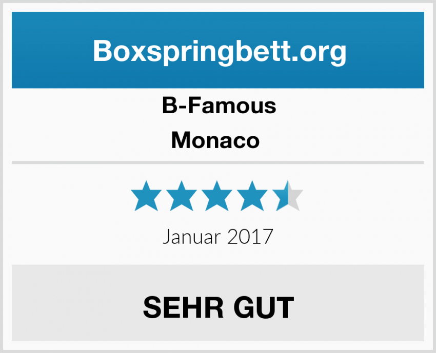 Bfamous Monaco Boxspringbett Test 2018 von B-Famous Boxspringbett Monaco Photo