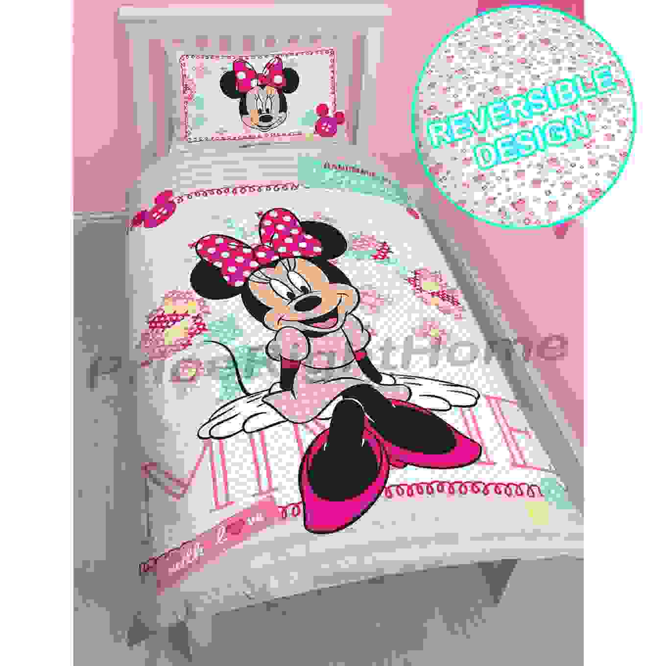 Disney Mickey Oder Minnie Mouse Einzeln Junior Bettbezug Sets Kinder von Minnie Mouse Bettwäsche 100X135 Photo