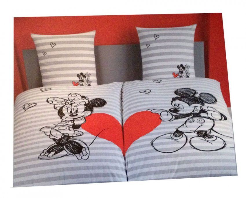 Disney Partner Bettwäsche Renforce Mickey Und Minnie 4Teilig Mickey von Micky Und Minni Bettwäsche Bild