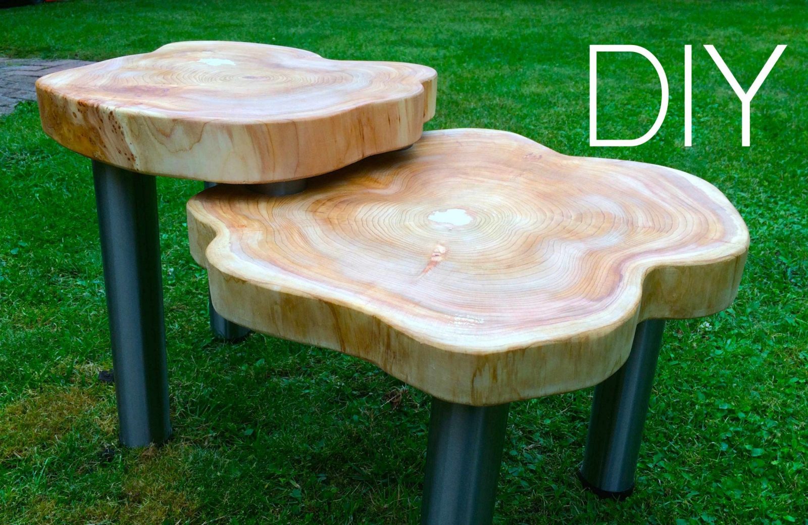 Diy ☆ Wood Table Designer Tisch Anleitung  Youtube von Tisch Aus Baumstamm Selber Machen Bild