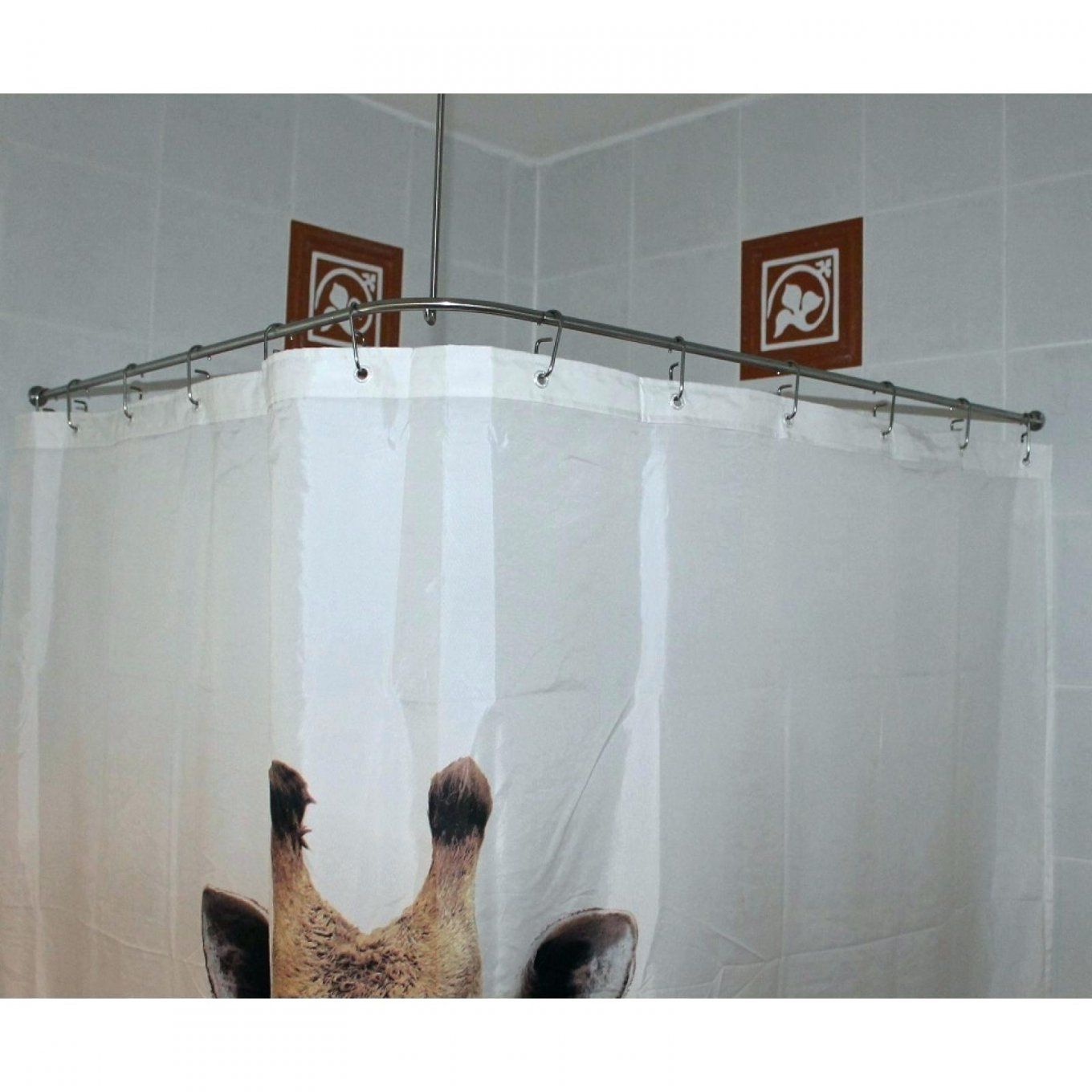 Duschstange Badewanne Duschvorhangstange L Form Bauhaus Gebogen Fur von Duschvorhangstange Badewanne L Form Bild