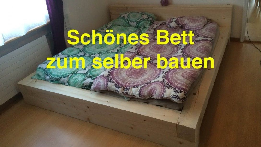 Ein Bett Zum Selber Bauen Lunchvegaz  Youtube von Bett Aus Balken Bauen Bild
