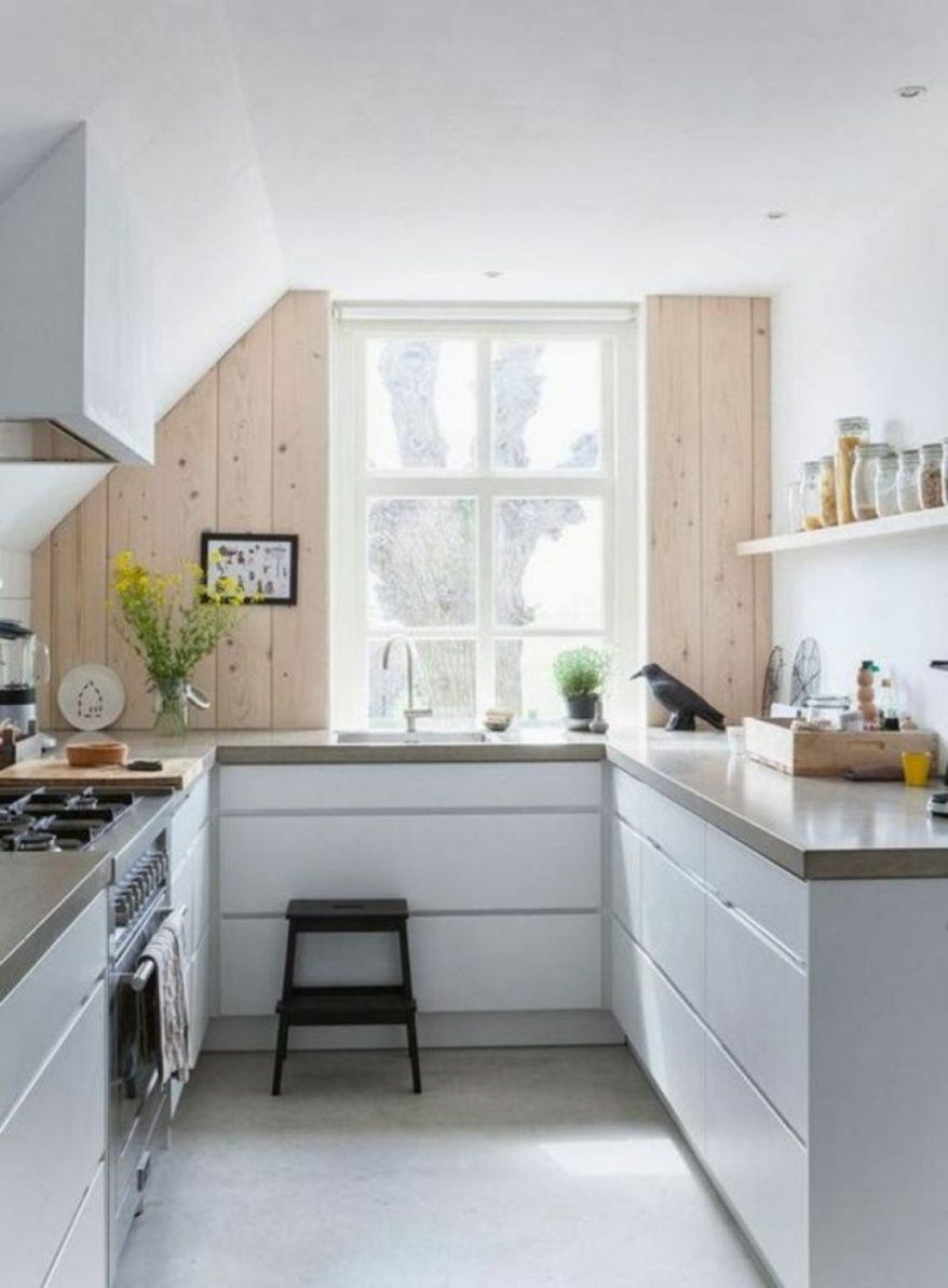 Elegantes Kleine Küche Einrichten Bilder Skandinavisches Design 120 von Kleine Schmale Küche Einrichten Photo