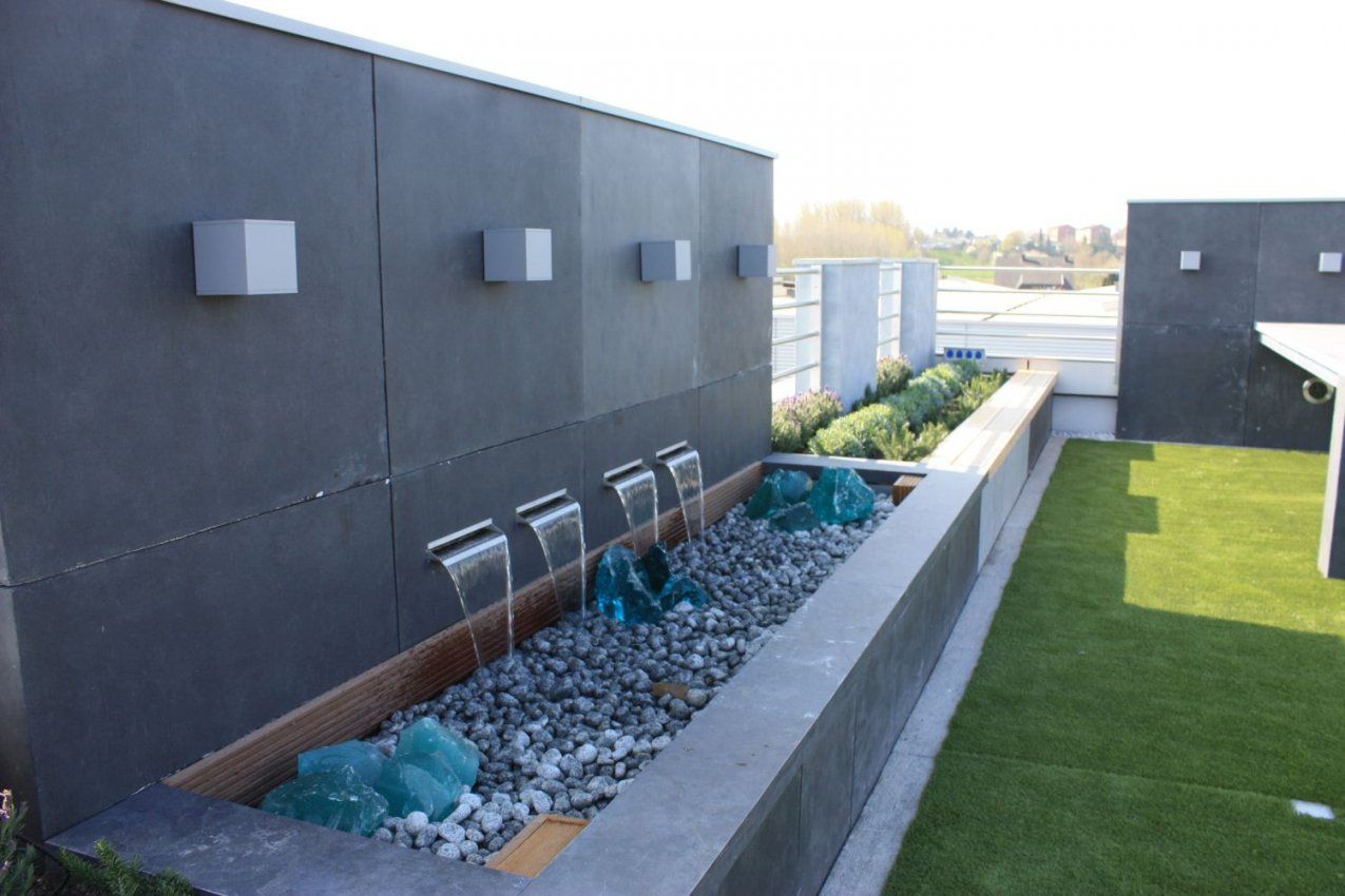 Garten Im Quadrat  Sichtschutzwand Aus Fiberglas Moderne Beton von Moderner Sichtschutz Im Garten Bild