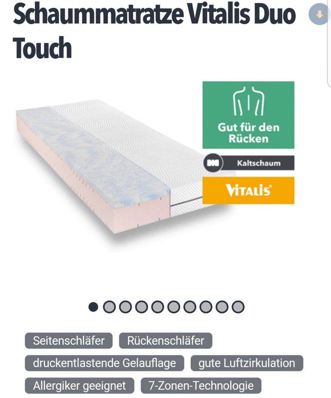 Gebraucht Matratze Vitalis Duo Touch H2 In 81679 München Um € 40000 von Vitalis Duo Touch H2 Bild