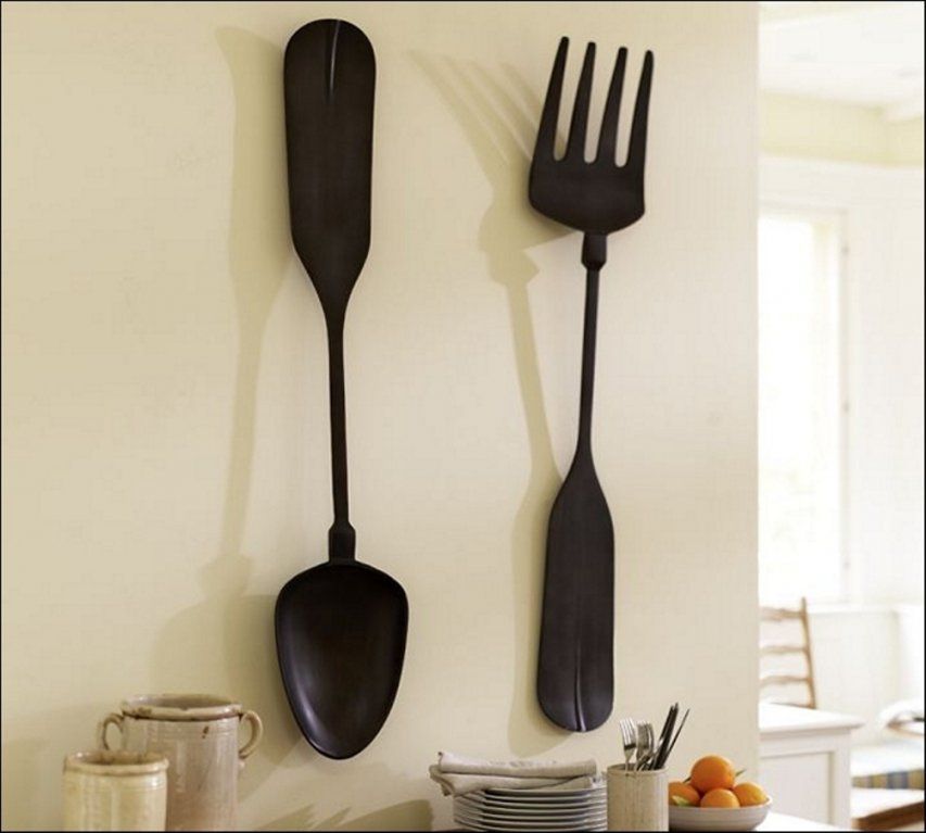 Giant Spoon And Fork Wall Decor (1)  The Minimalist Nyc von Large Fork And Spoon Photo