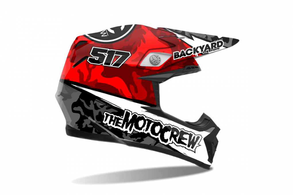 Helmet Wraps  Motocross Dekor Design Mx Graphics  Backyard Design von Motorradhelm Aufkleber Selbst Gestalten Bild