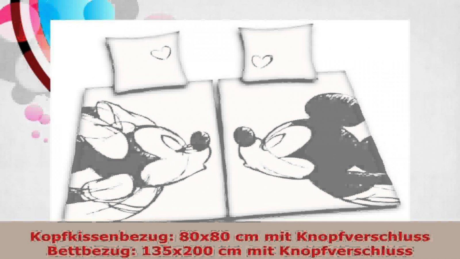 Herding 447842250412 Partner Bettwäsche Disney Mickey Mit Minnie von Bettwäsche Micky Maus Bild