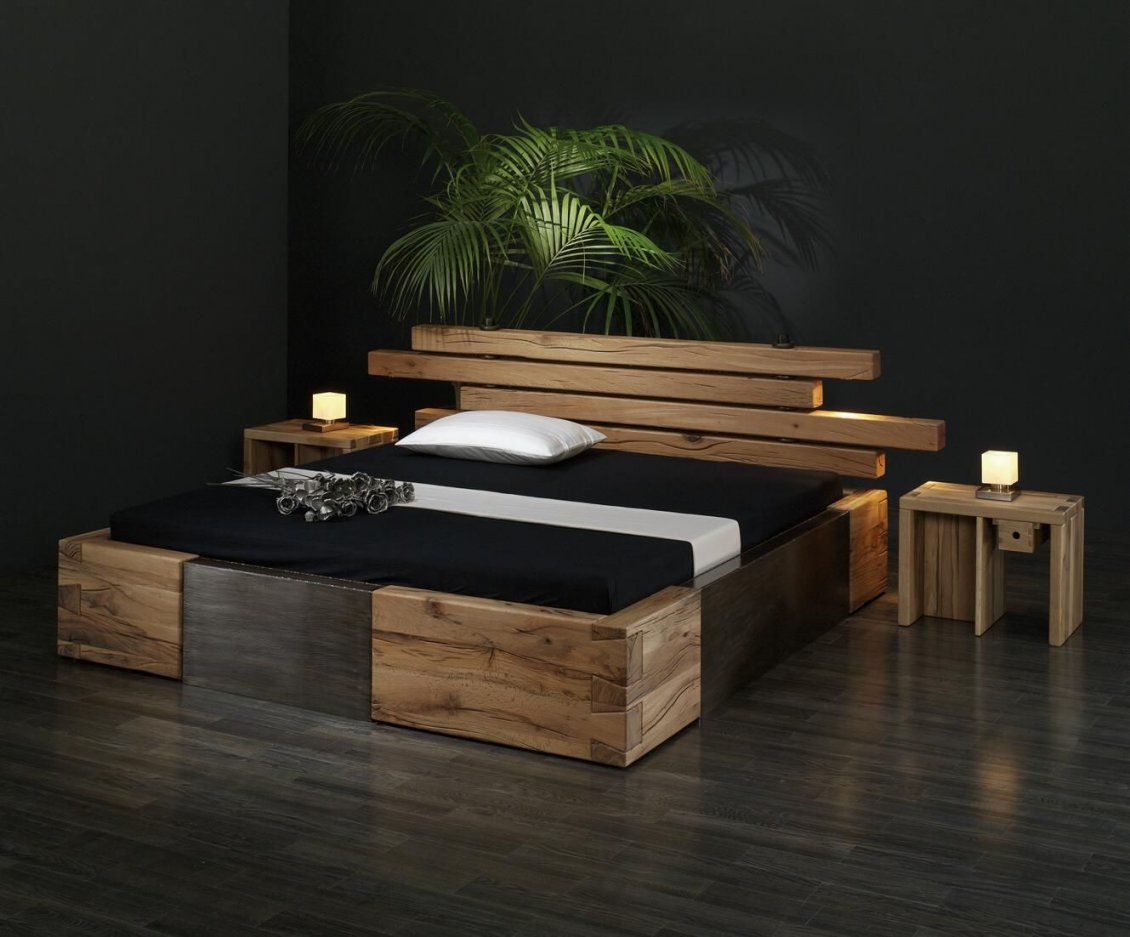 Holz Bett Design  Google Search  Bedroom  Pinterest  Bett von Außergewöhnliche Betten Selber Bauen Photo