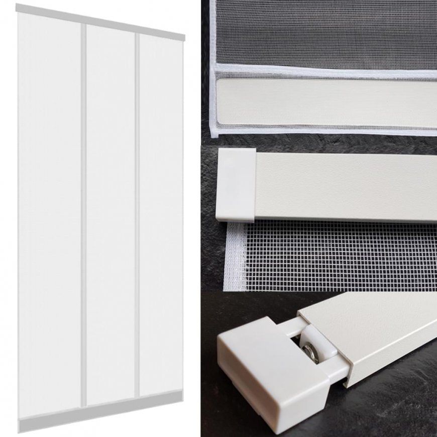 Insektenschutz Tür Vorhang 100 X 220 Cm In Weiß  Real von Insektenschutzvorhang Für Türen Mit Magnet Bild