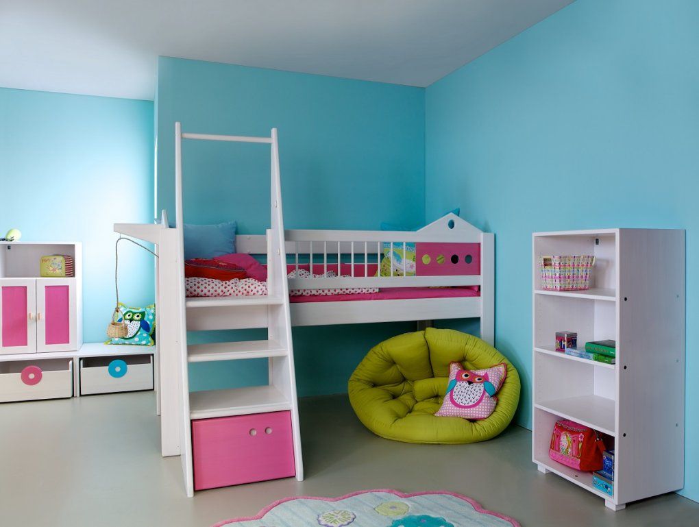 Kinderbett Mit Treppe  Haus Ideen von Halbhohes Kinderbett Mit Treppe Bild