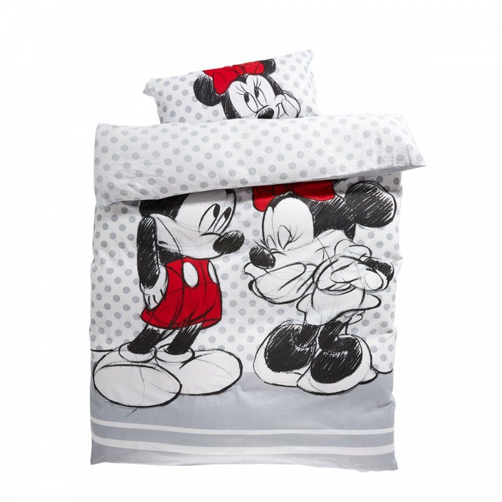 Mickey Maus Bettwäsche  Kinderbettwäsche Minnie &amp; Mickey 135X200 Cm von Micky Und Minni Maus Bettwäsche Bild