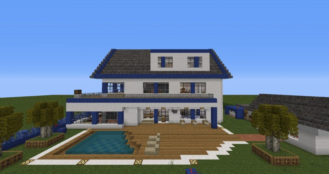 Minecraft Modernes Haus Bauplan von Minecraft Modernes Haus Bauen Anleitung Bild