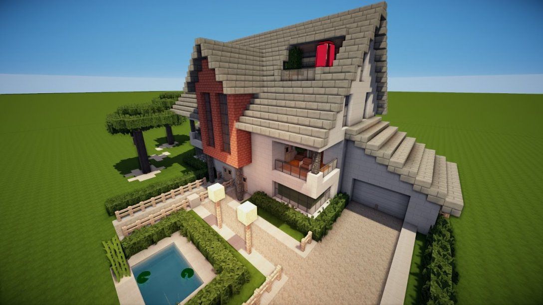 Minecraft Modernes Zweifamilienhaus Bauen Tutorial [German]  Youtube von Coole Minecraft Häuser Zum Nachbauen Bild
