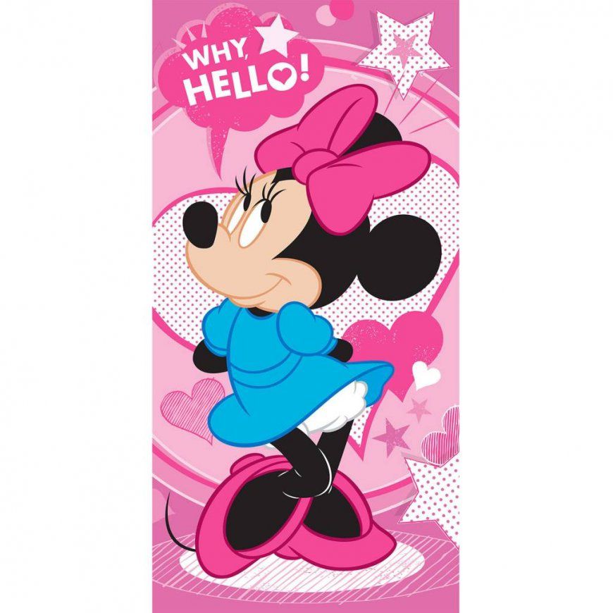 Minnie Mouse Strandtuch 70 X 140 Warum Hallo Pink  Simbashopnl von Minnie Mouse Bettwäsche 70X140 Photo