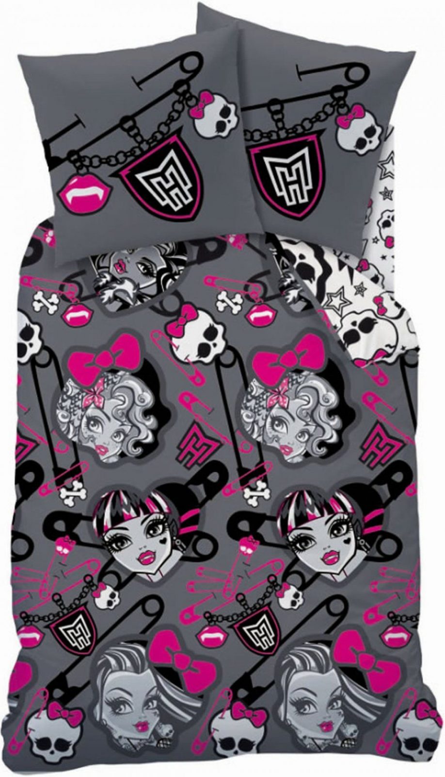 Monster High Biberbettwäsche Fresko Pink  Grau Bei Papiton Bestellen von Monster High Bettwäsche Biber Photo
