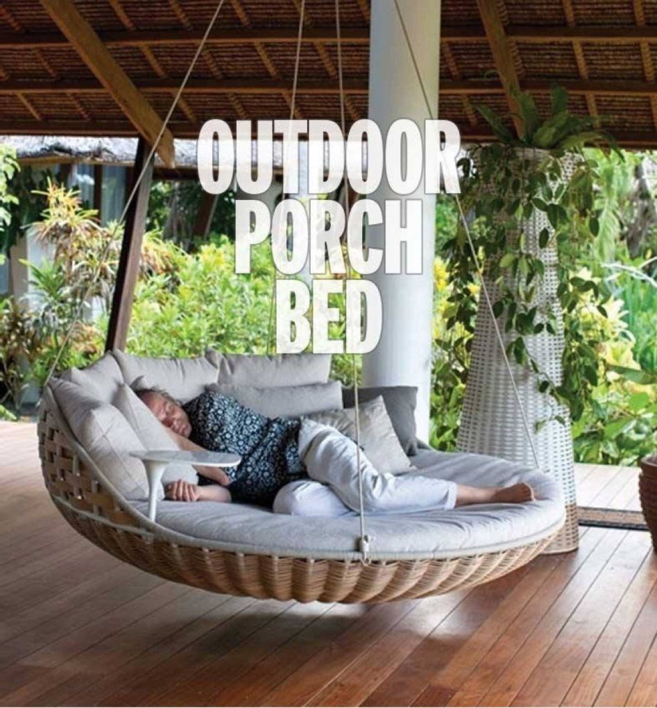 Mutable Hanging Porch Beds Outdoor Porch Beds That Will Make Nature von Round Porch Swing Bed Bild