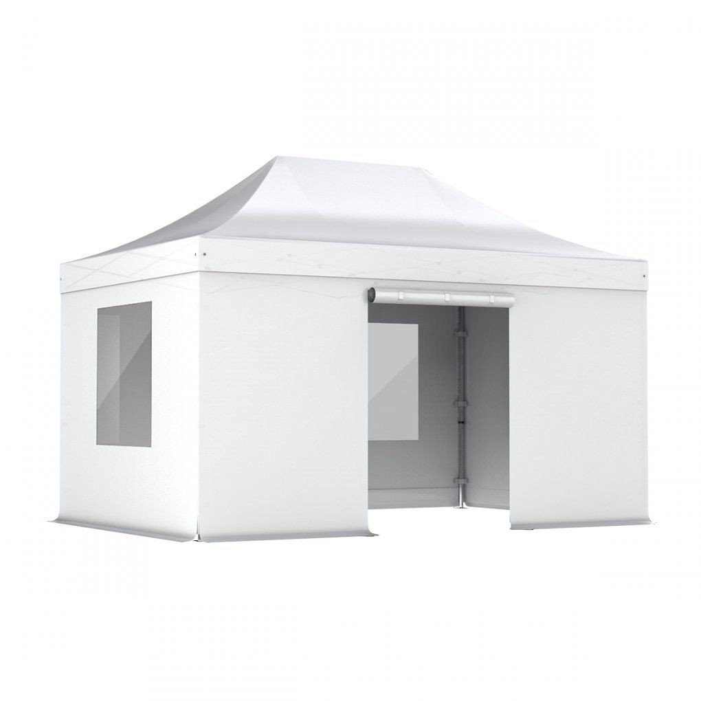 Nur 50900€ Weiß Komplettset Faltpavillon 3X45M Alu 40 (Mit von Faltpavillon 3X4 5 Wasserdicht Bild