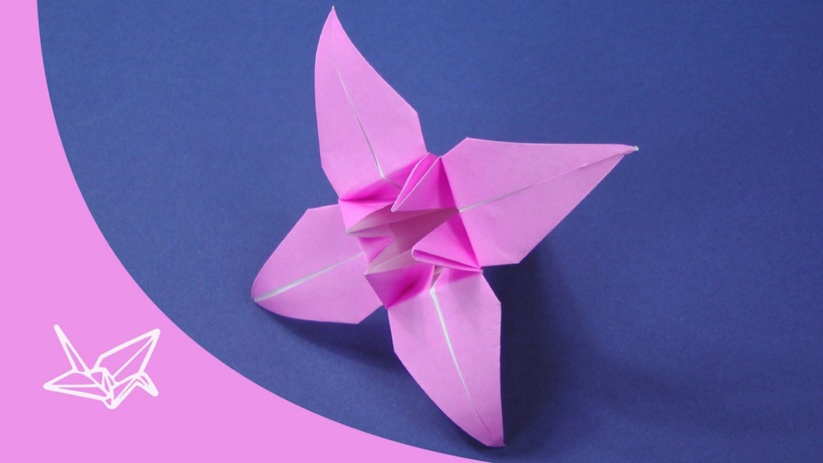 Origami Blume  Faltanleitung  Youtube von Blume Aus Papier Falten Anleitung Photo