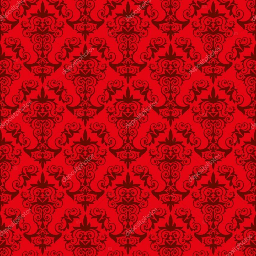 Rote Tapete Muster — Stockvektor © Furian 51484507 von Rote Tapete Mit Muster Bild