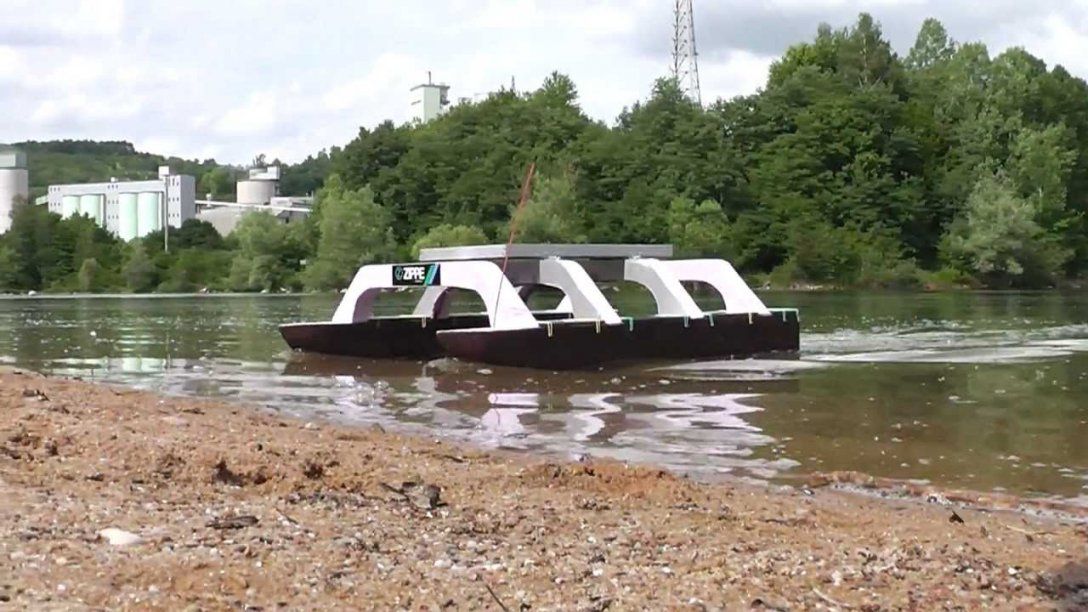 Solarbetriebener Katamaran Modellbau (Eigenbau)  Youtube von Ponton Hausboot Selber Bauen Photo