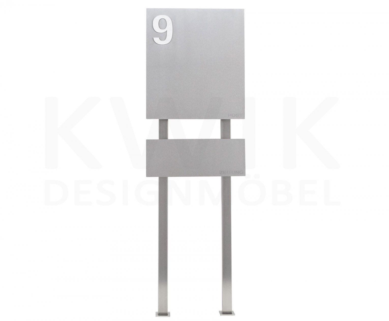Standbriefkasten  Wandbriefkasten Siljan Plus • Kwik Designmöbel von Standbriefkasten Edelstahl Mit Hausnummer Photo